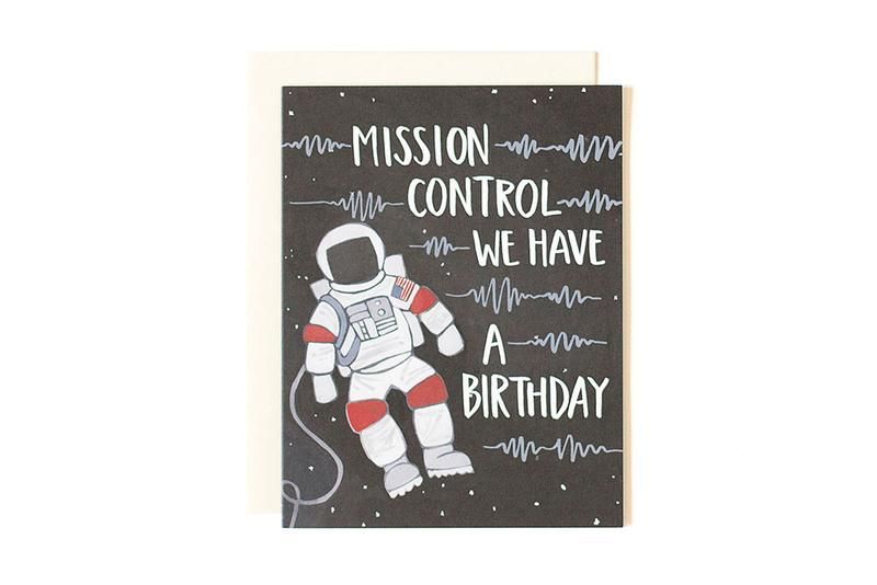Astronaut Birthday- Greeting Card