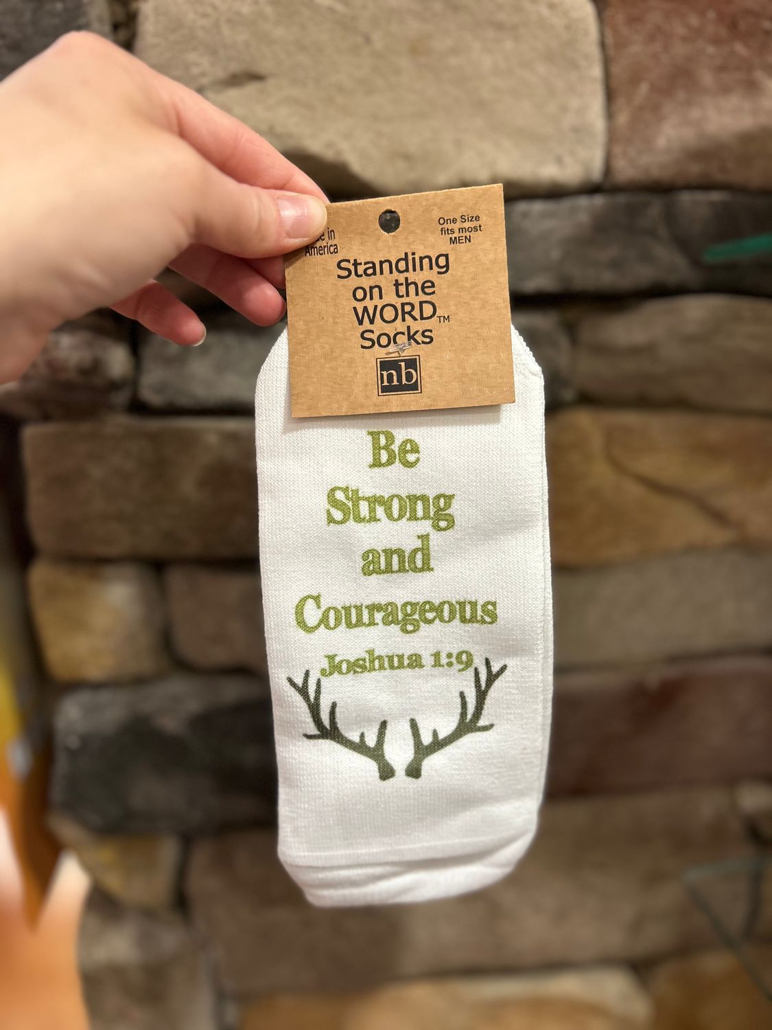 Be Strong &amp; Courageous- Standing on the Word Socks