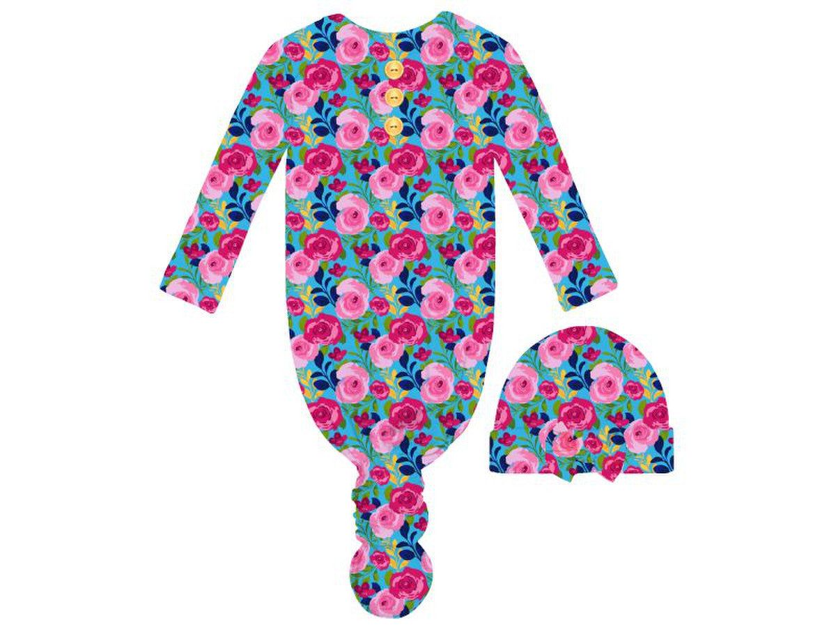 Blossom in Love Infant Gown and Beanie Set