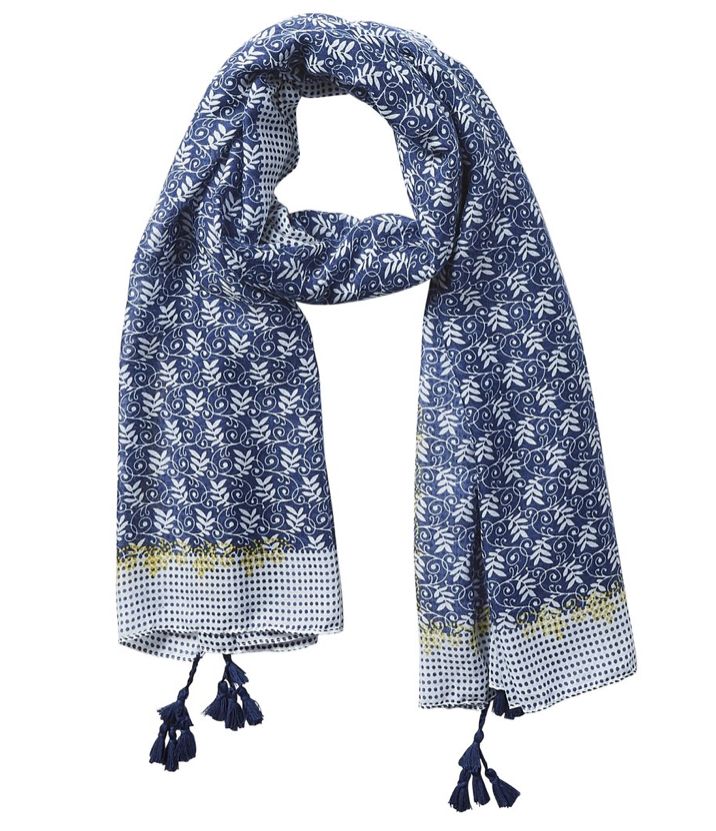 Blue Dots Scarf