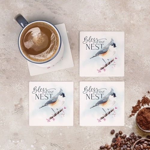 Bless Our Nest Ceramic Coaster