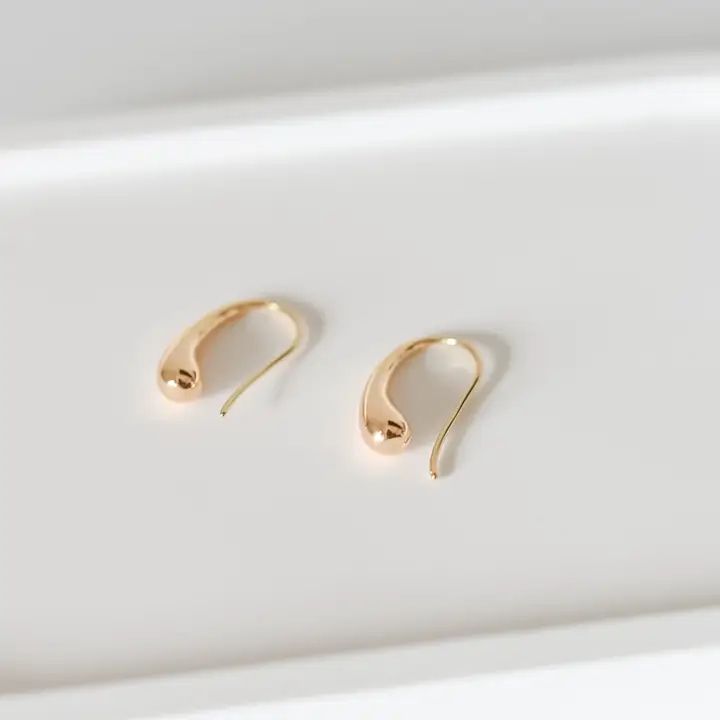 Aspen Teardrop Hoops -18k Gold Plated Earrings