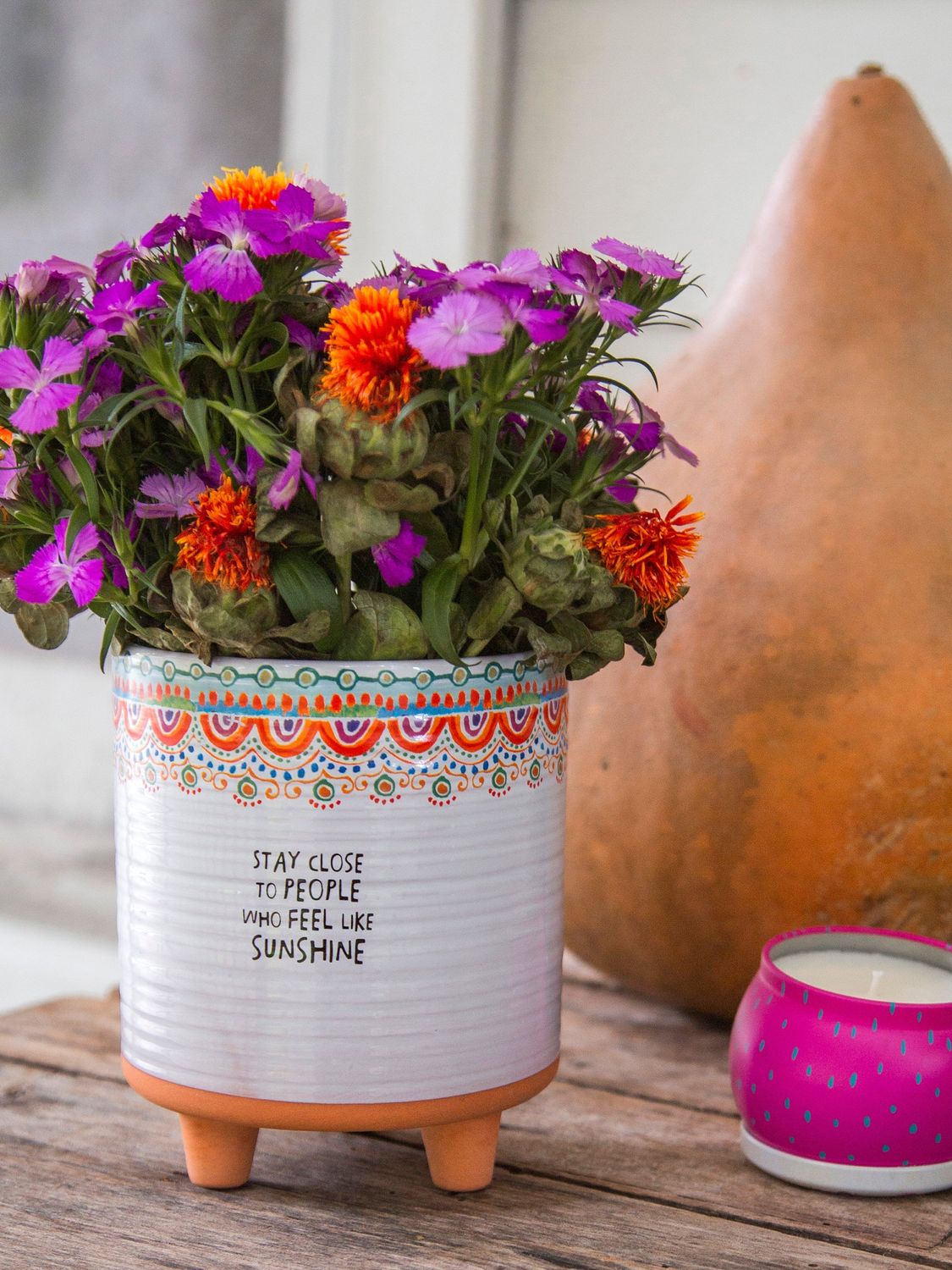 Artisan Terracotta Indoor Planter, Medium in Stay Close