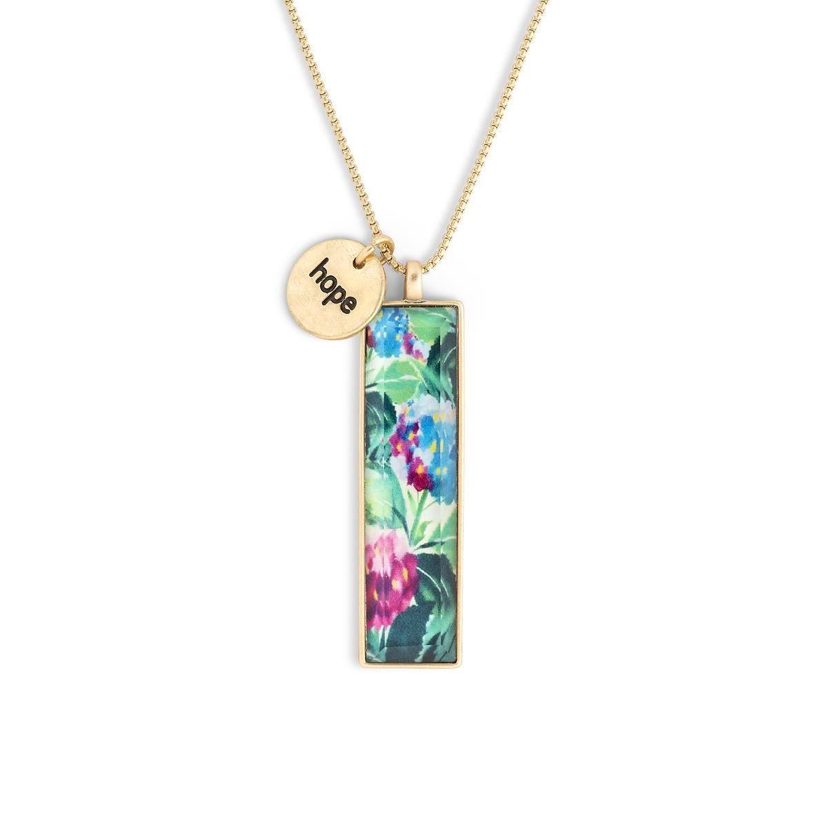 Artlififting Necklace- Hydrangea Adjustable Necklace