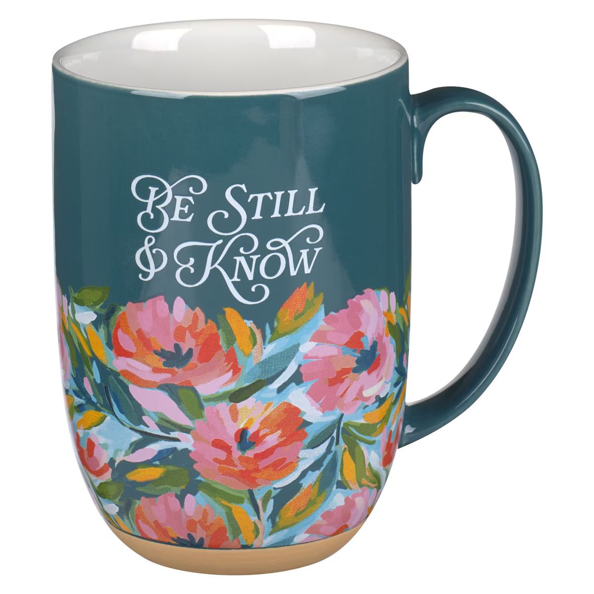 Be Still Teal Watercolor Mug