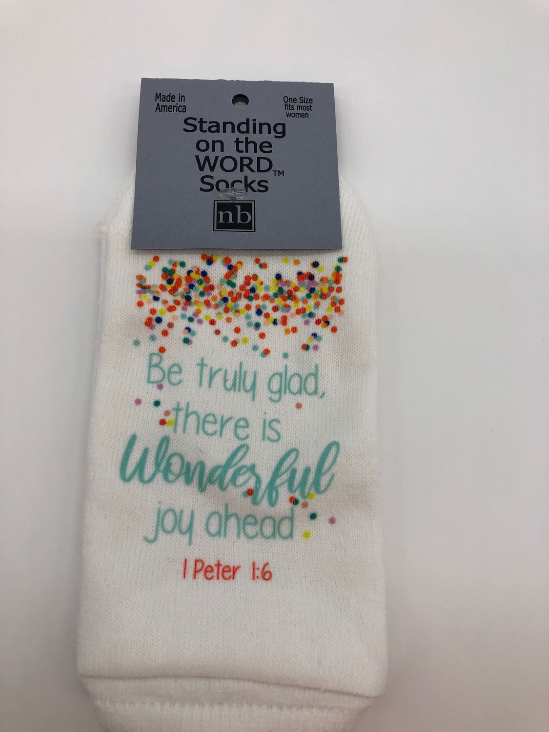 Be truly glad, there is wonderful joy ahead-Standing on the Word Socks