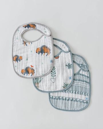 Bison Cotton Muslin Classic Bib 3 Pack
