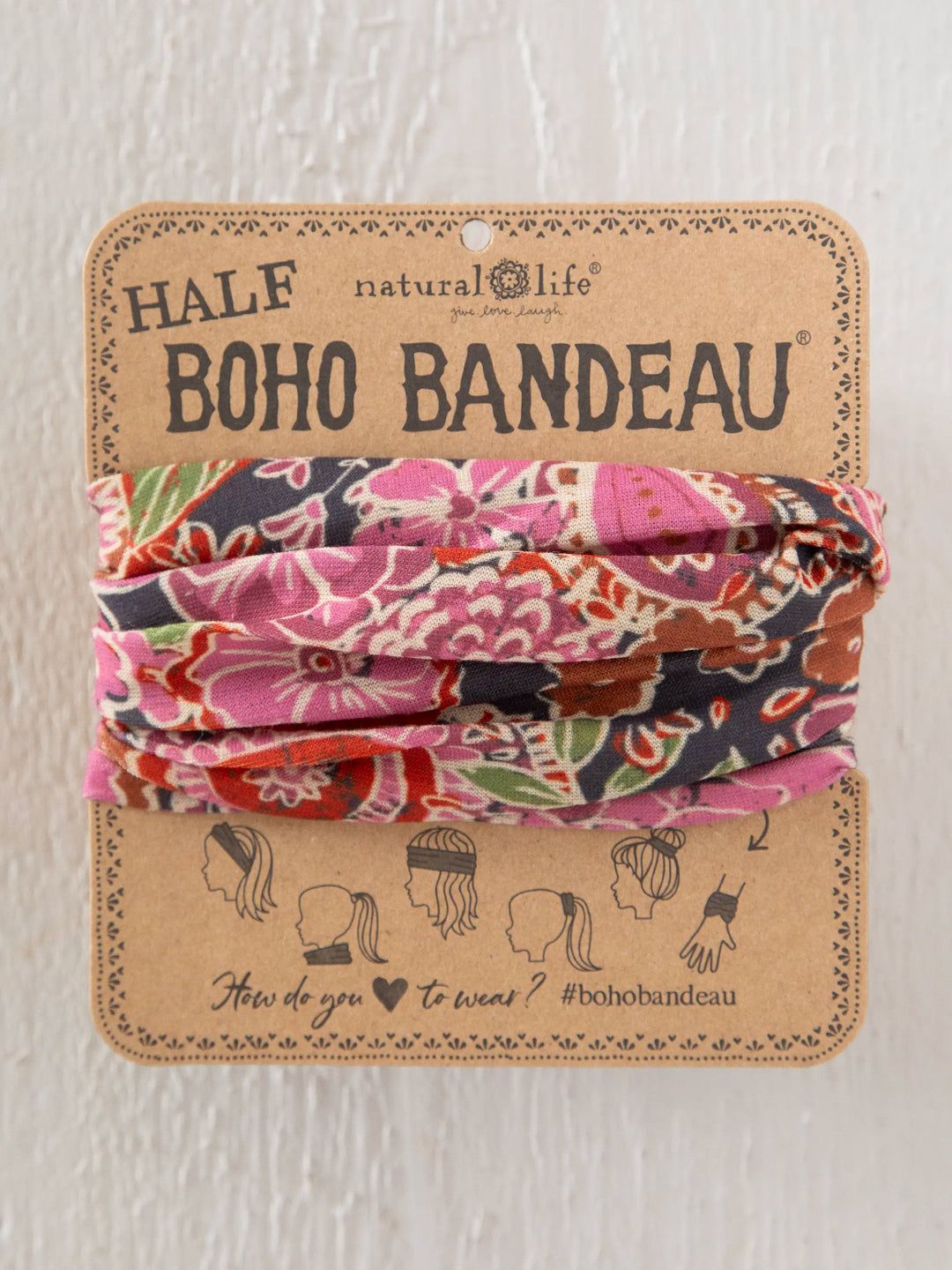 Black Sketched Paisley- Half Boho Bandeau