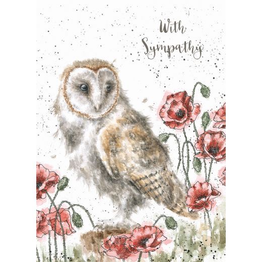 Barn Owl Sympathy Card