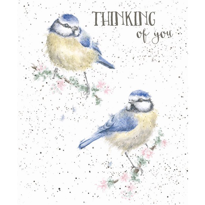 Blue Tits Thinking of you Card
