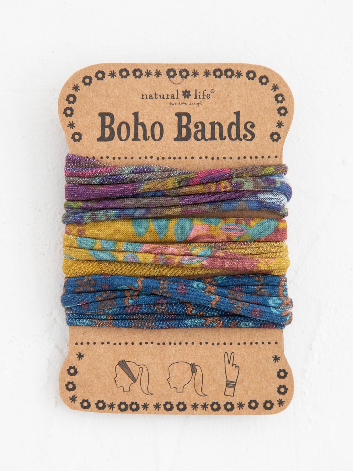 Boho Bands Hair Ties in Sage/Mustard/Navy