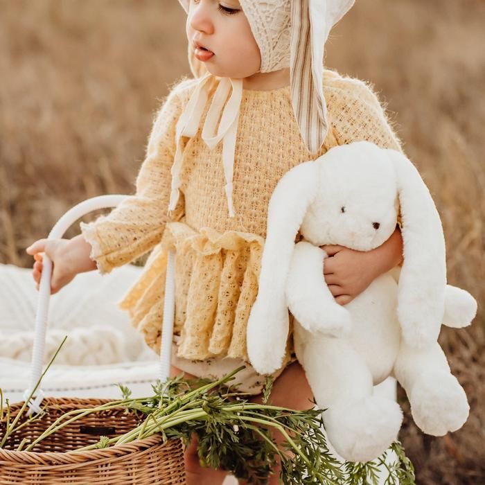 Bun Bun Little Nibble- White Plush Bunny