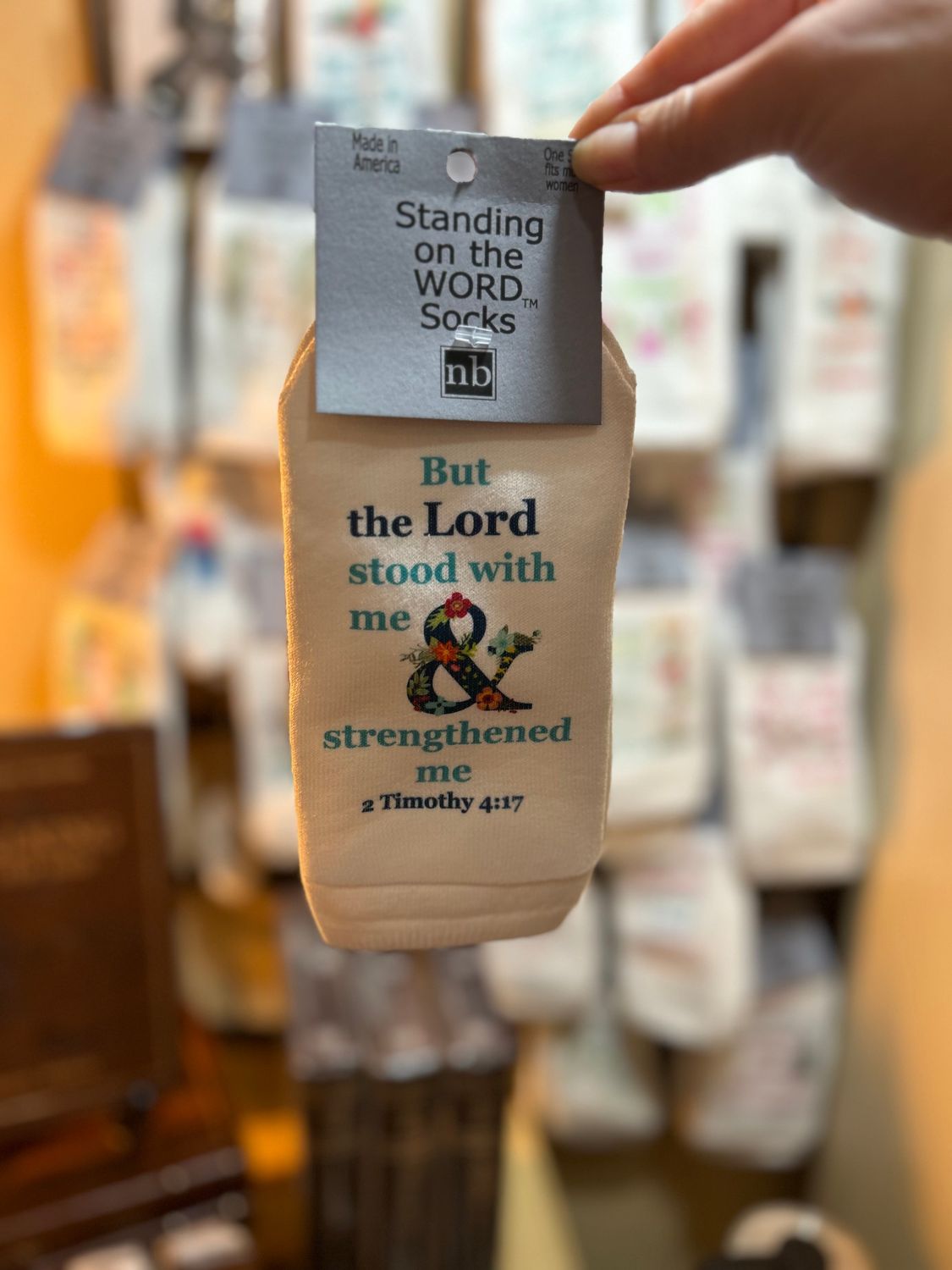 But the Lord stood with me &amp; strengthened me- Socks