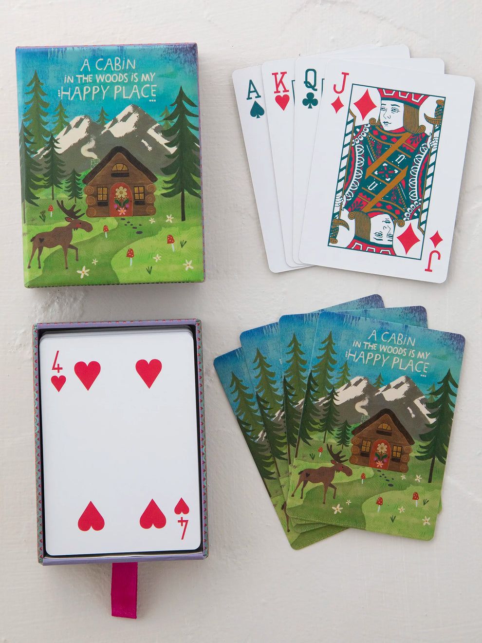 Cabin Happy Moose- Deck of Playing Cards