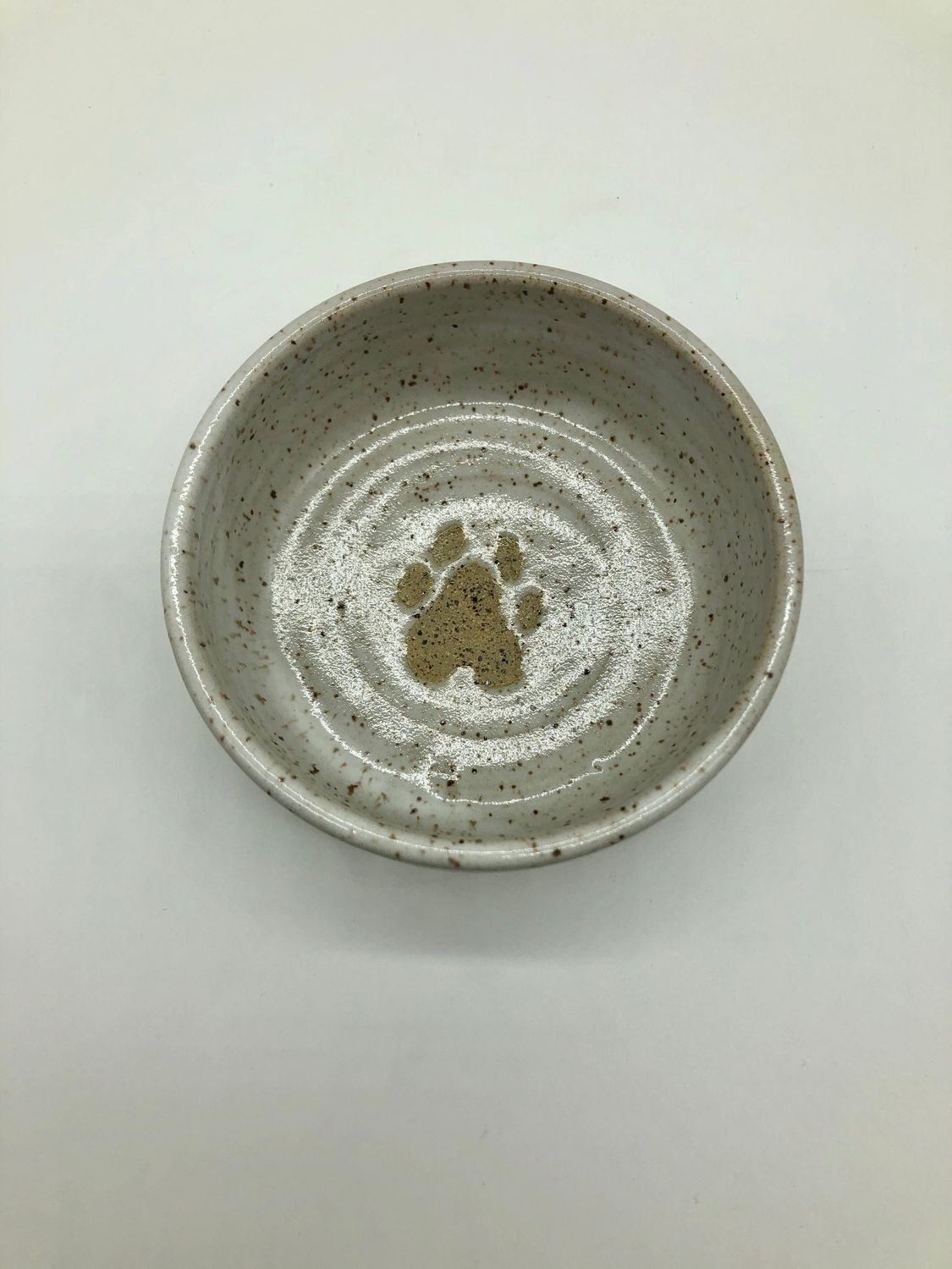 Ceramic Antique White Dog Bowl