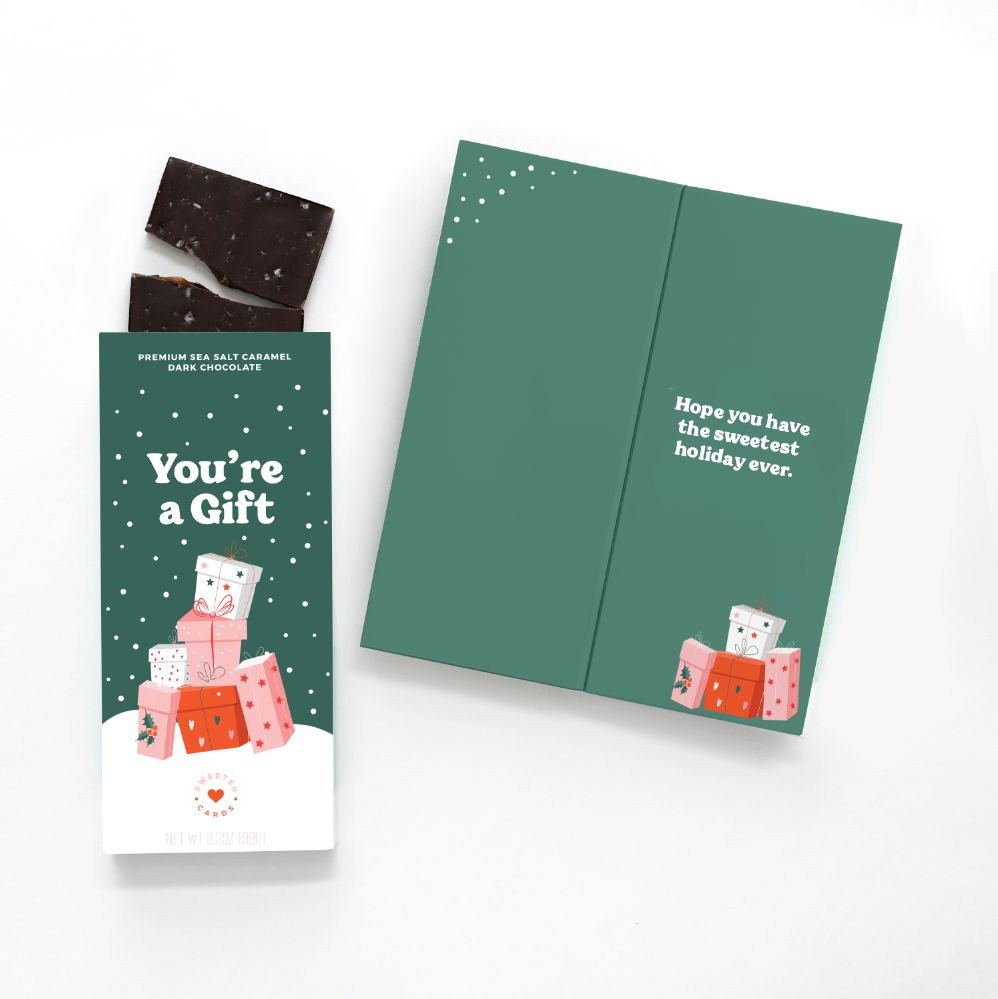 Chocolate-Filled Greeting Card - You're a Gift