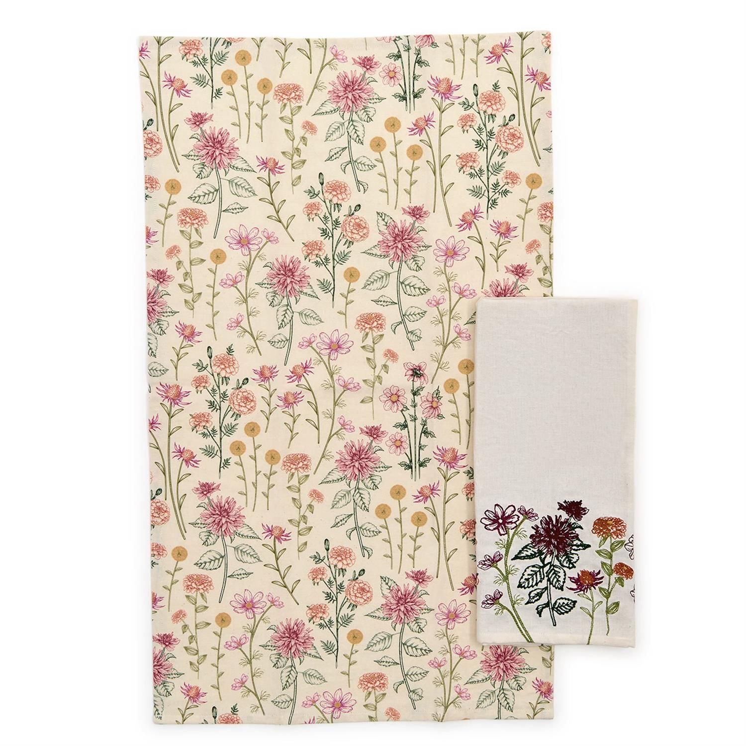 Botanica Floral Dish Towel Set