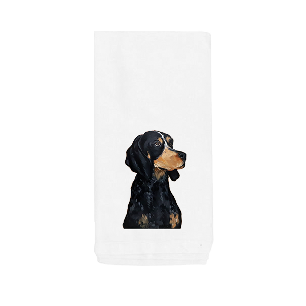 Bluetick Coonhound Tea Towel