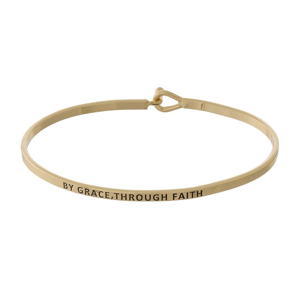 By Grace Through Faith Bangle Bracelet