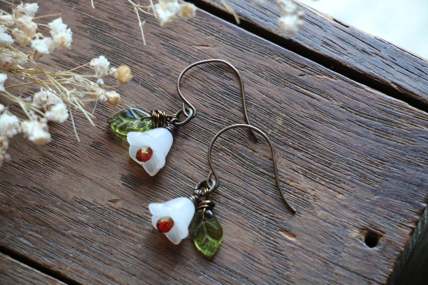 Christa Earrings in Natural Brass