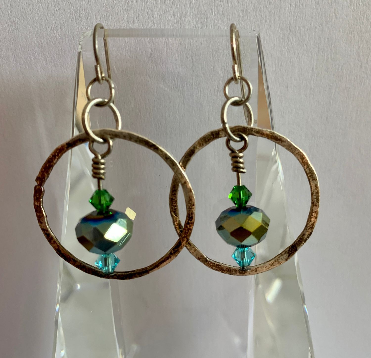 Constance Large Fine Silver Circle Earrings