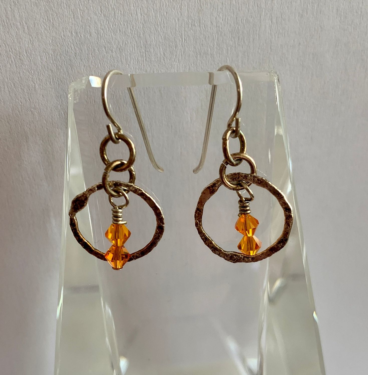 Constance Tiny Fine Silver Circle Earrings
