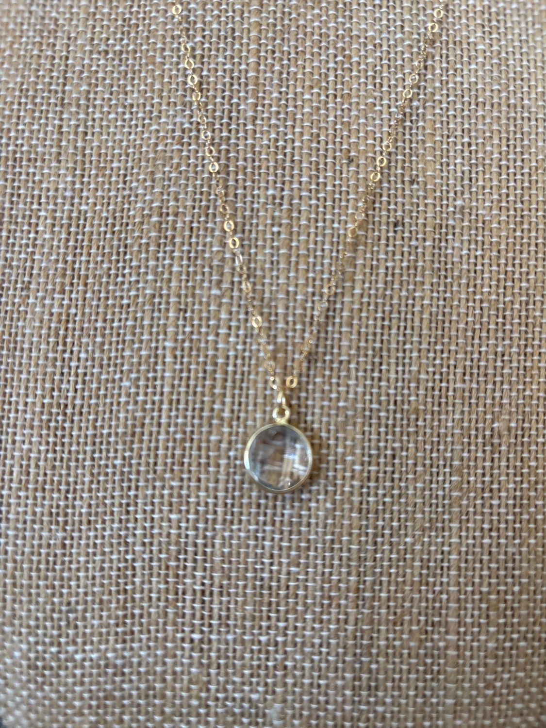 Clear Quartz Gold Filled Necklace