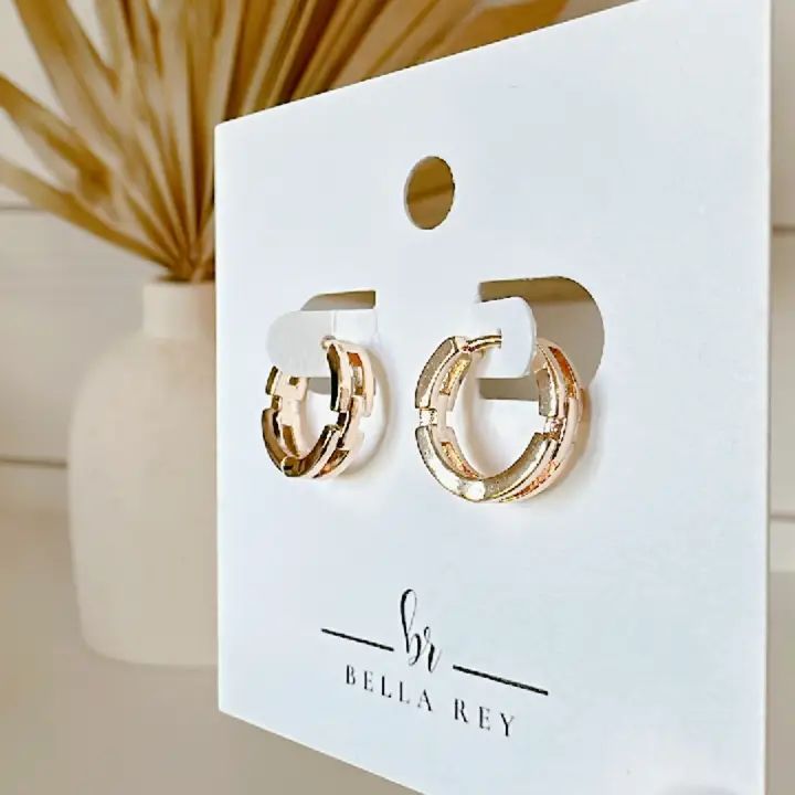 Courtney Hoops-18k Gold Plated Earrings-Huggies