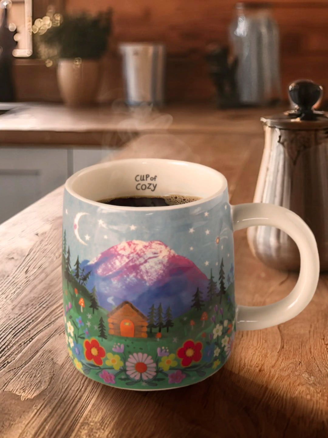 Cozy Stoneware Mug - Mountains