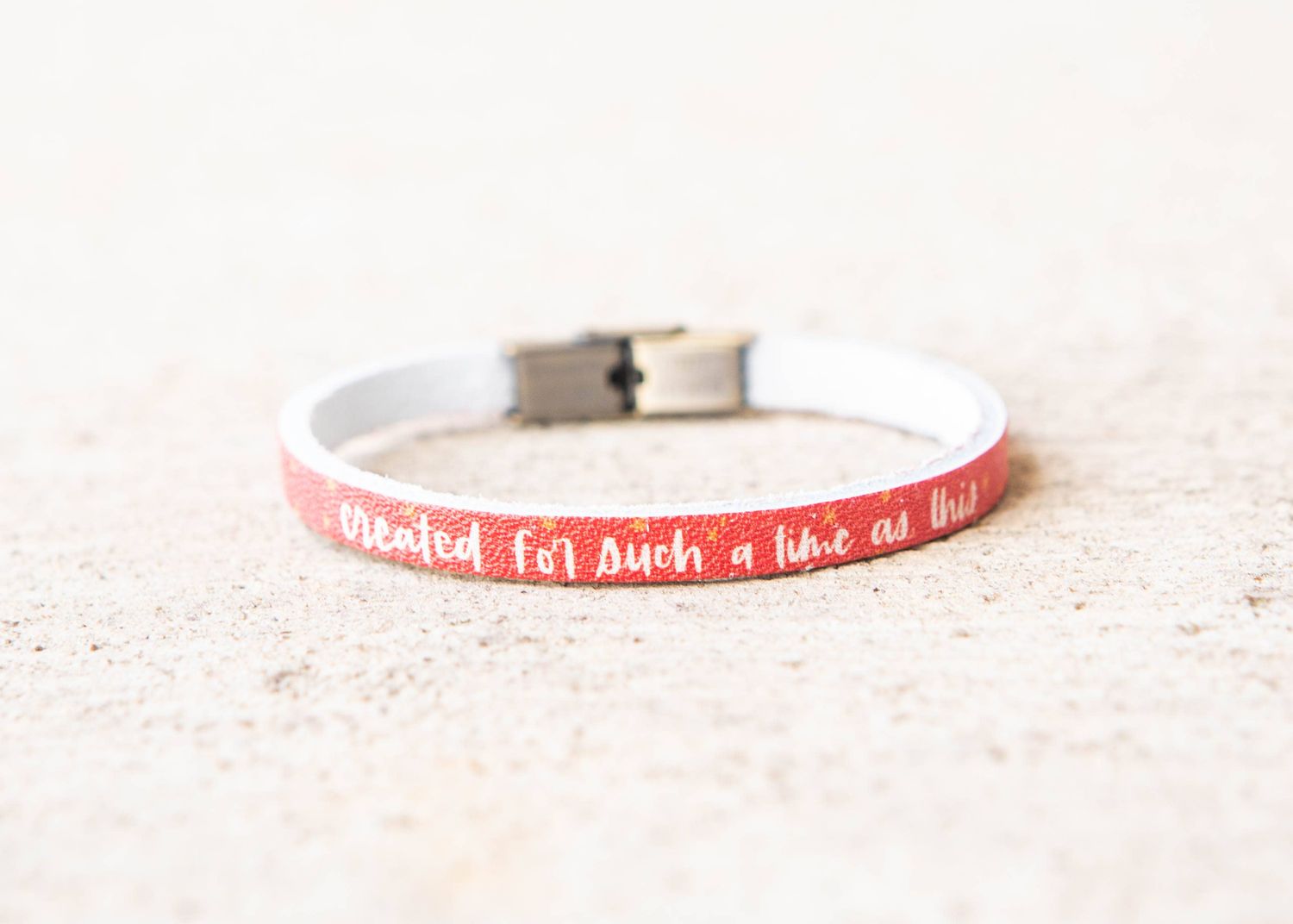 Created for Such a Time as This Leather Bracelet (flair)