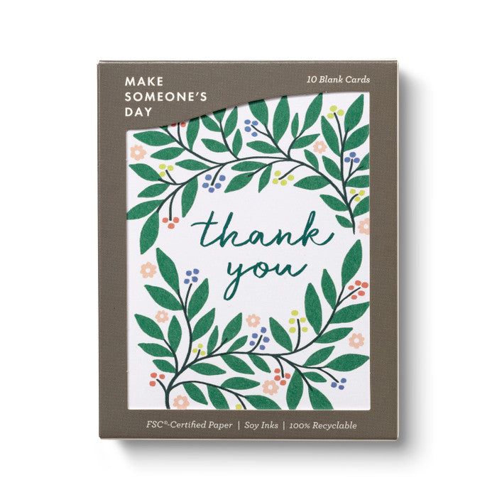 Botanical Wreath- Boxed Blank Note Cards