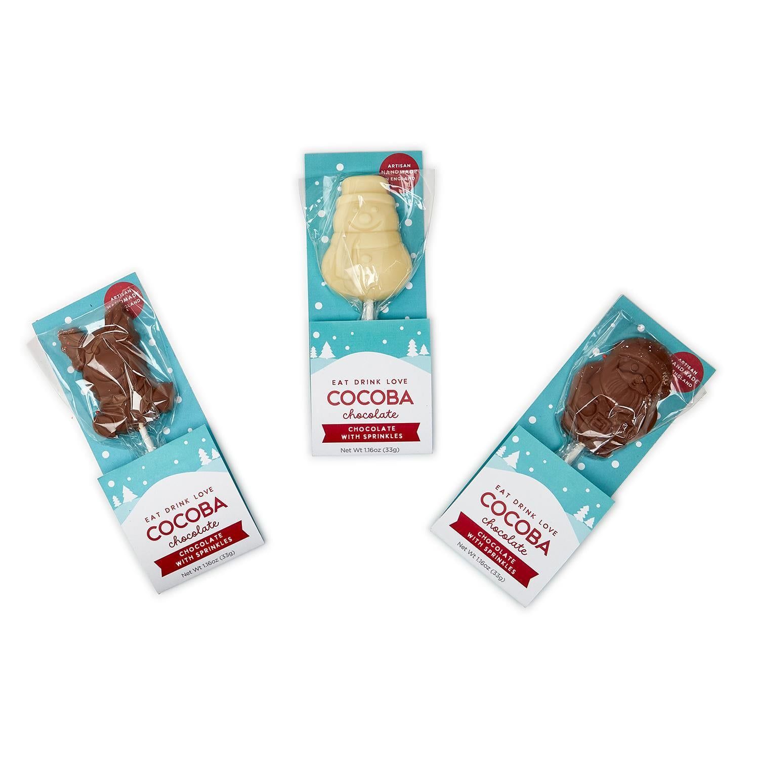 Christmas Milk Chocolate Cocoa Lollipop