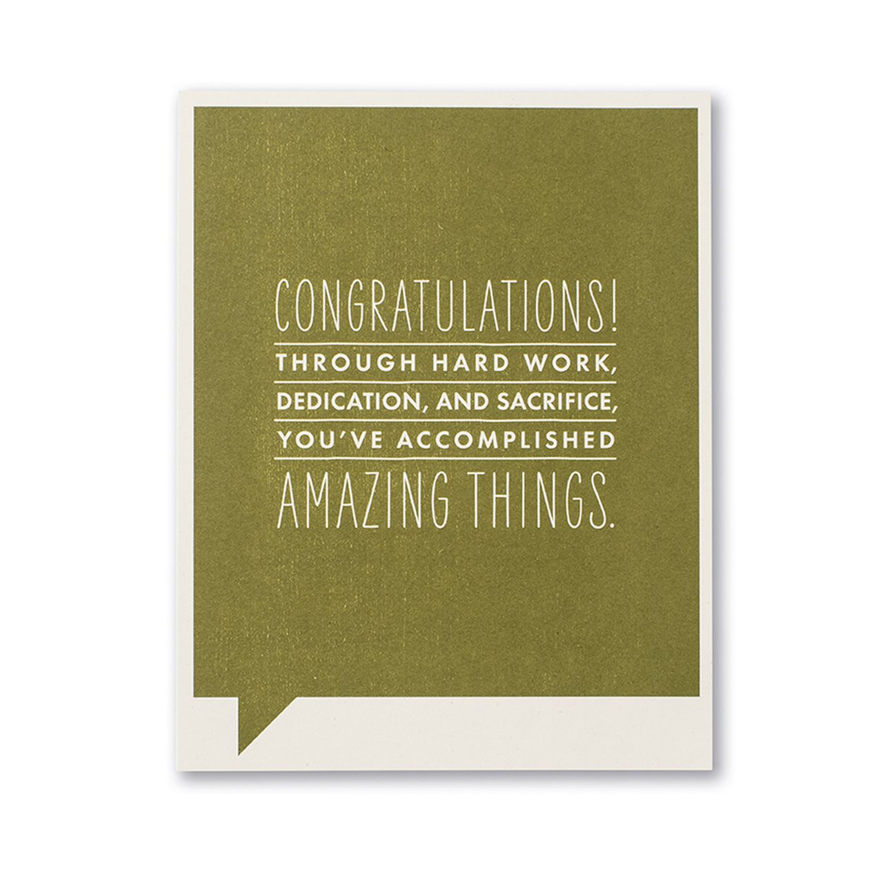 Congratulations! Through hard work... Congratulations Card