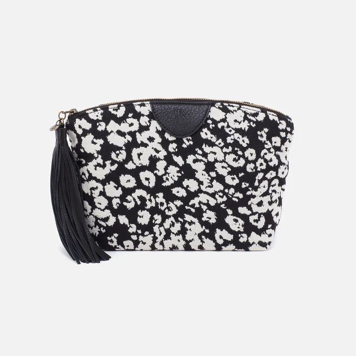 Collect Large Travel Pouch in Black &amp; White Leopard