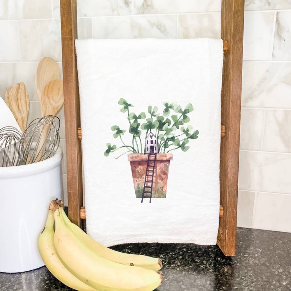 Clover Fairy House - St. Patrick's Day Tea Towel