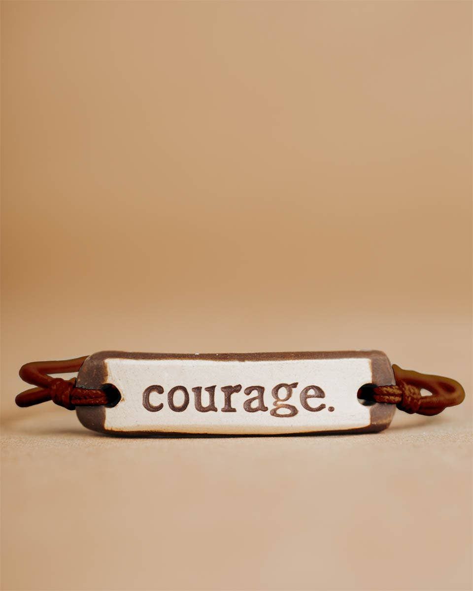 courage. -Adjustable Bracelet