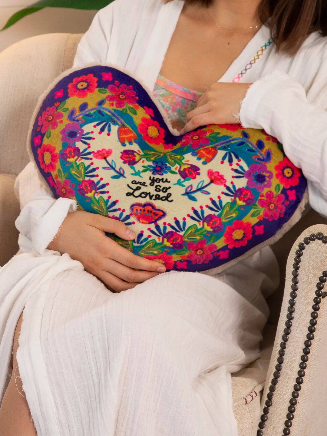 Cozy Weighted Heart Shaped Pillow - You Are So Loved
