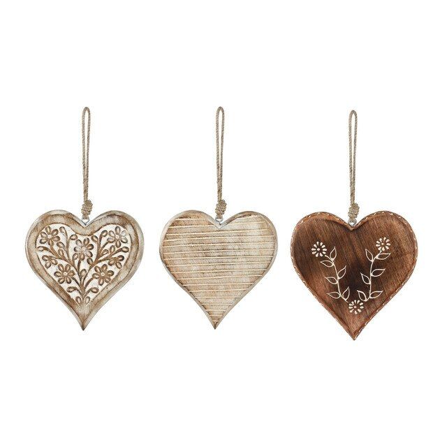 Decorative Wooden Heart Accents