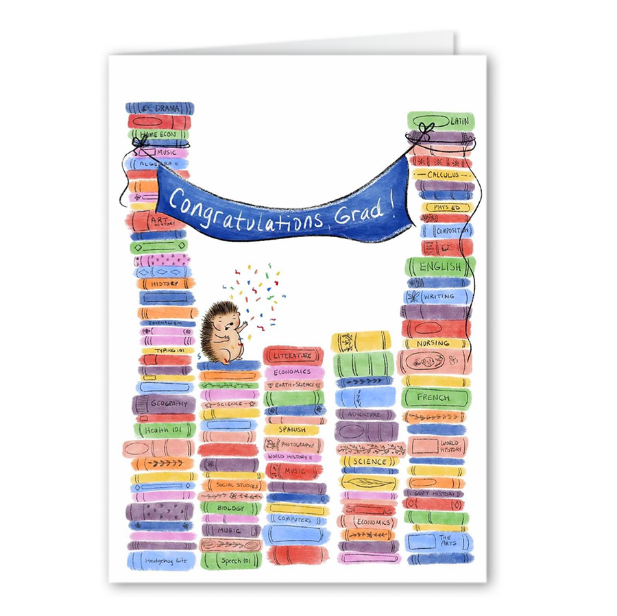 Congrats, Grad Hedgie Card
