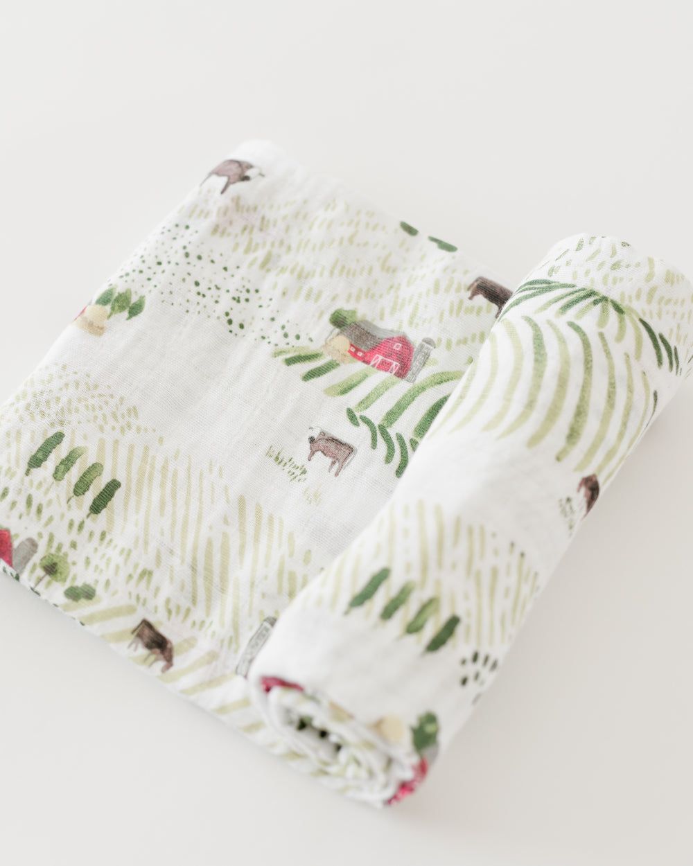 Cotton Muslin Swaddle Blanket - Rolling Hills