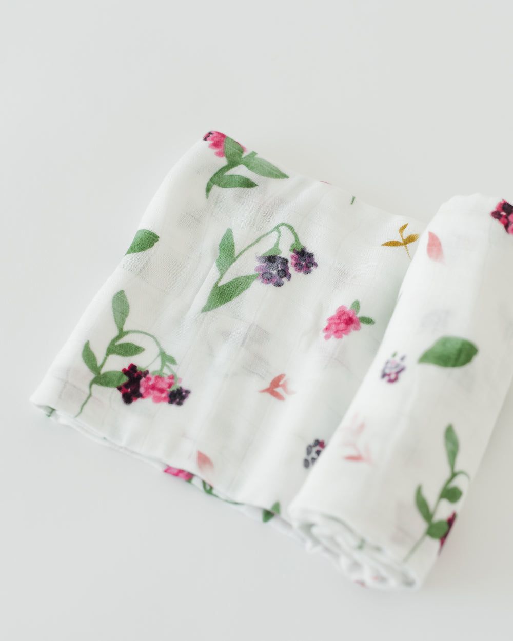 Deluxe Muslin Swaddle Blanket- Berry Patch