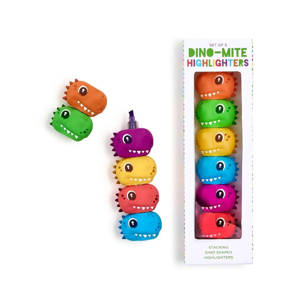 Dino-mite Stackable Dinosaur Highlighters in Gift Box