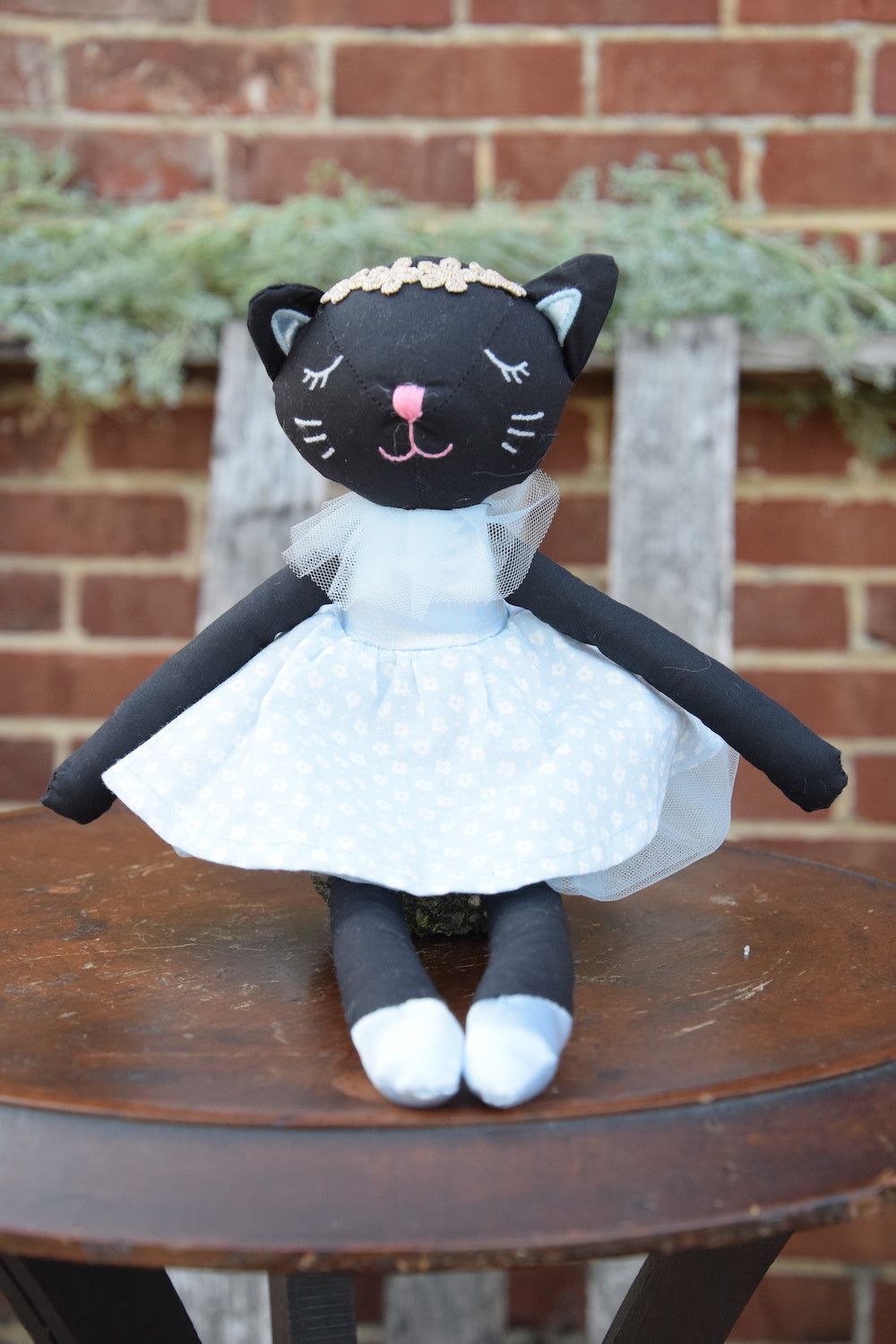Dancing Ballerina Cat in Blue
