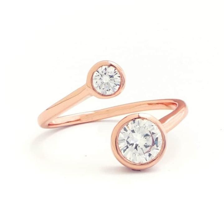 Cubic Zirconia Ring in Rose Gold