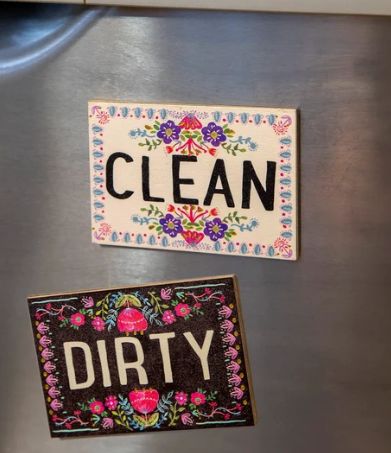 Dishwasher Magnet - Floral