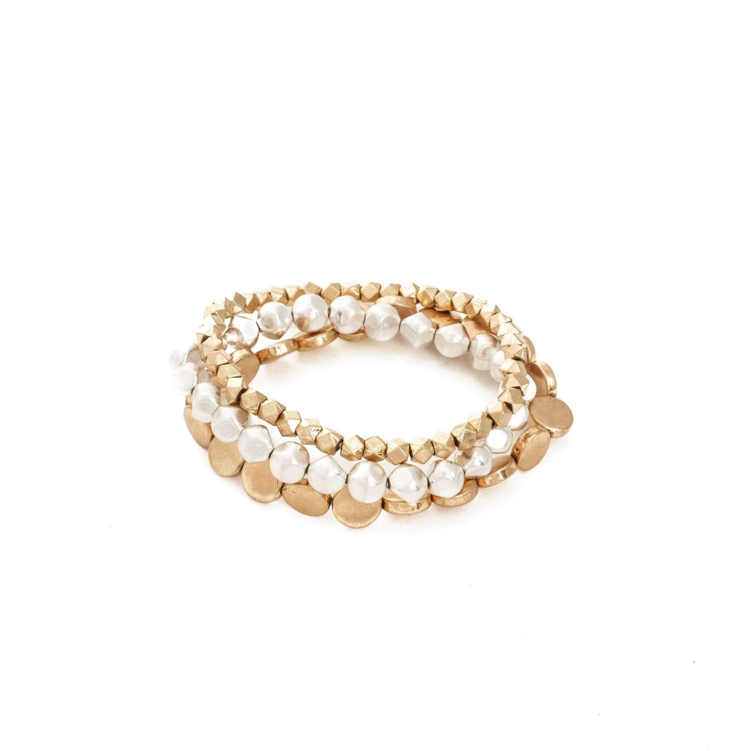 Dual Tone Bracelet Stack