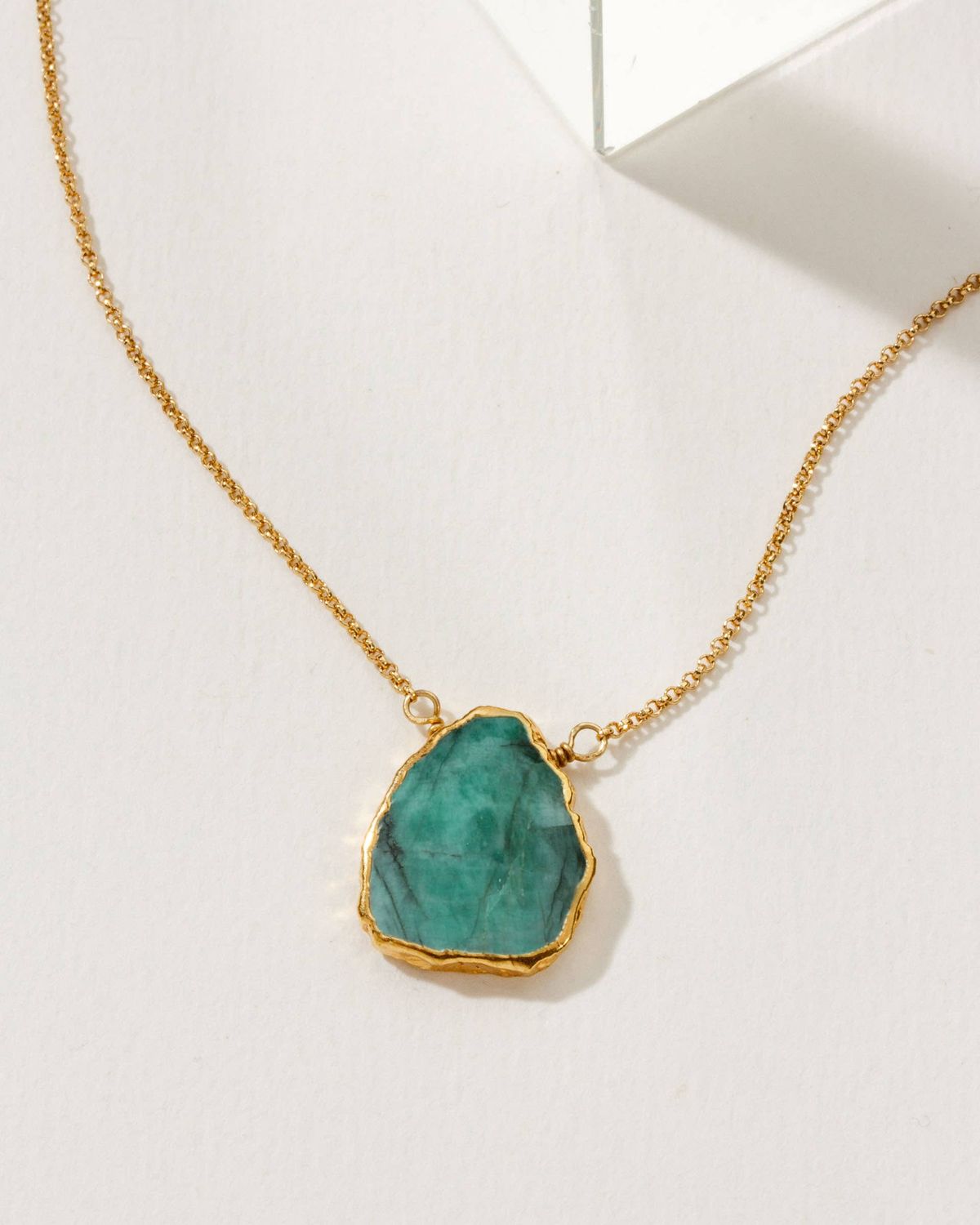 Emerald Earth, Wind and Fire Necklace in Gold