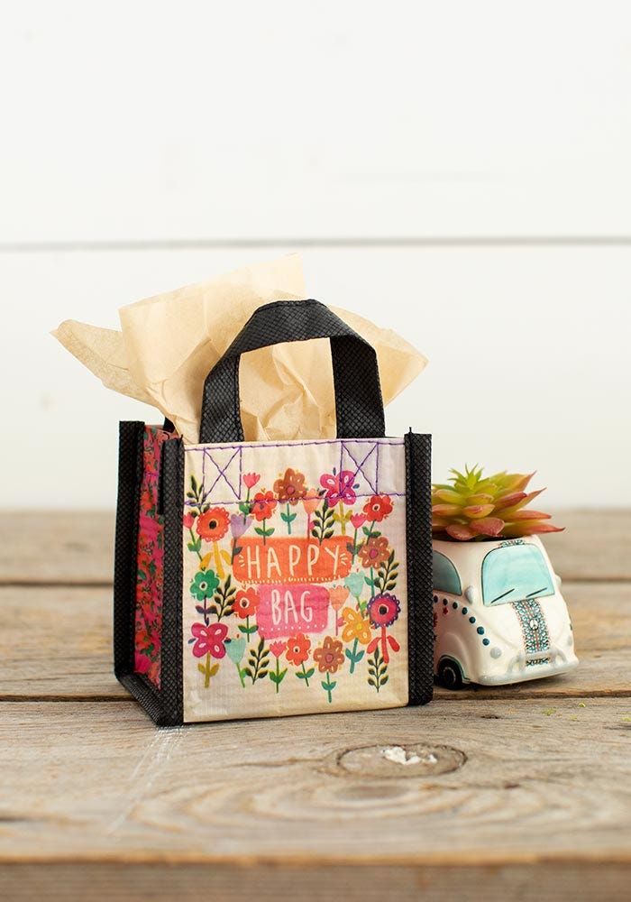 Extra Small Watercolor Flowers Happy Bag™