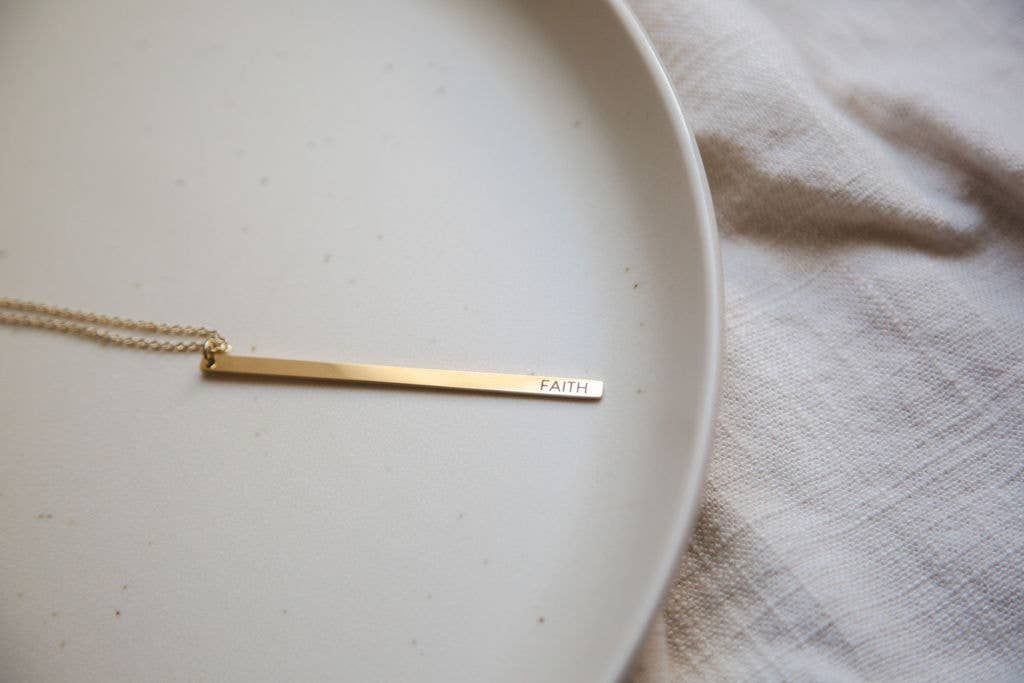 Faith Minimal Bar Pendant