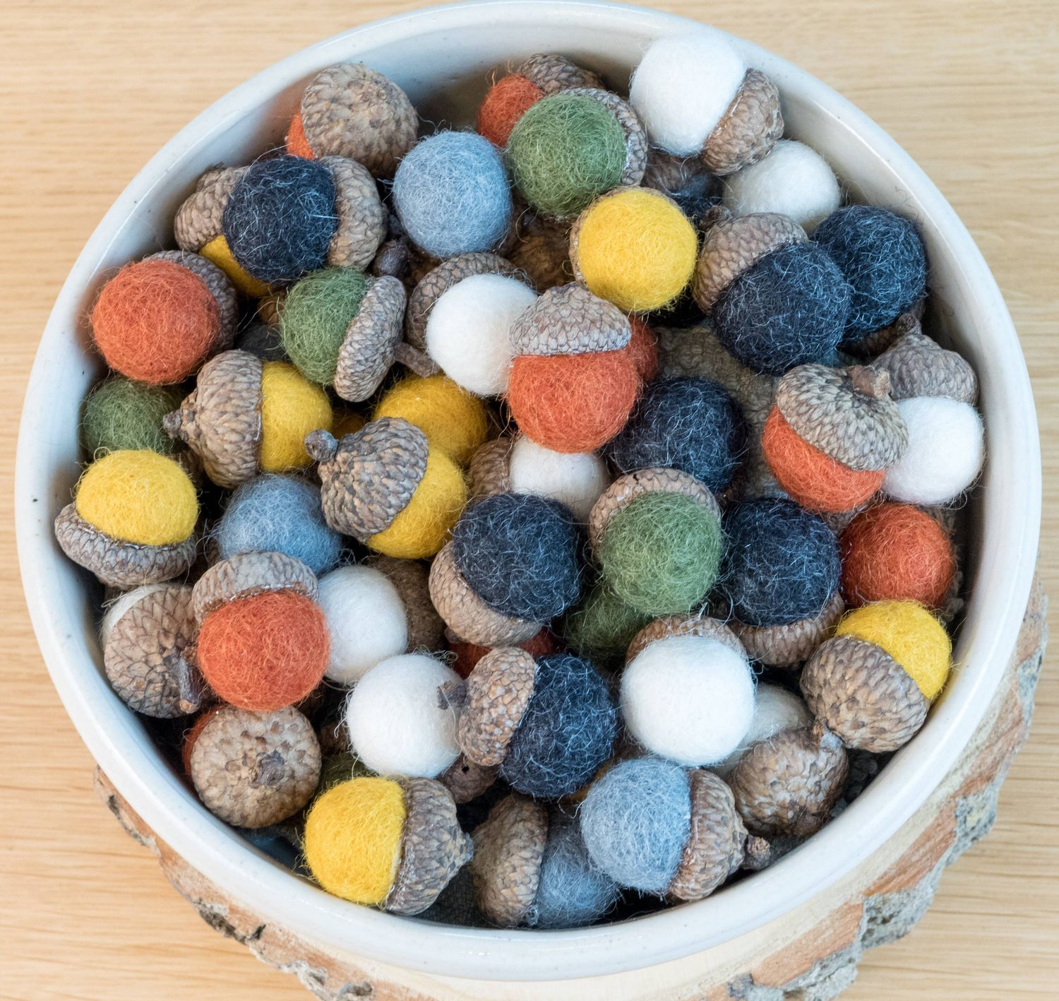 Fall Felt Acorns Set Of 12